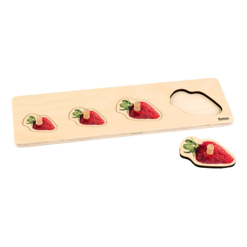 Niehuis Montessori Toddler Puzzle: 4 Strawberries 蒙特梭利教具- 嬰幼兒拼圖：4只草莓