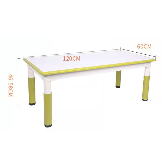 KYC Rectangular Table Height Adjustable with Wear-resisting Melamine Tabletop 1200W x 600L x 460-580H mm 長方形塑膠高度可調桌  三聚氰胺耐磨層桌面