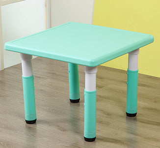 HCZY002 Square Height Adjustable Plastic Table L60 x W60 x H48-60cm Color Mint