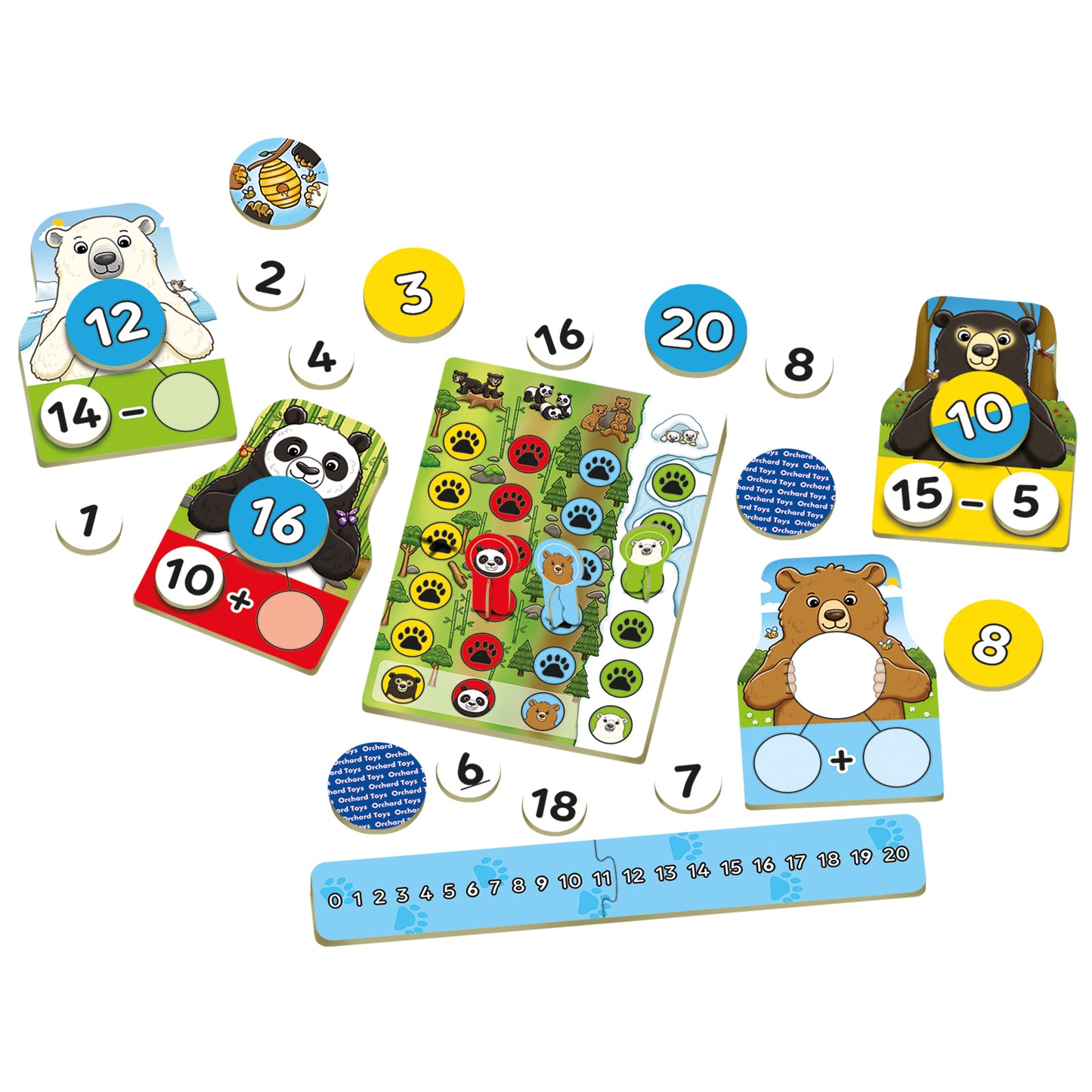 Orchard Toys Number Bears Addition and Subtraction Game