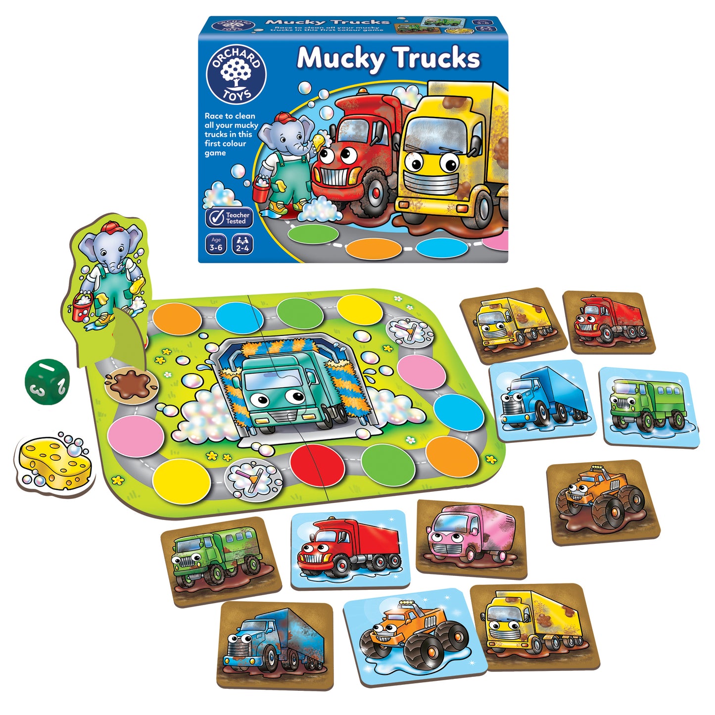 Orchard Toys Mucky Trucks Colour Matching Game