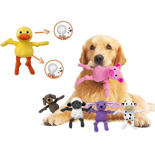 Farm Animal Dog Squeaky Plush 農場動物造型吱吱布公仔狗玩具