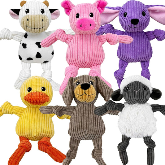 Farm Animal Squeaky Plush 農場動物吱吱布公仔玩具