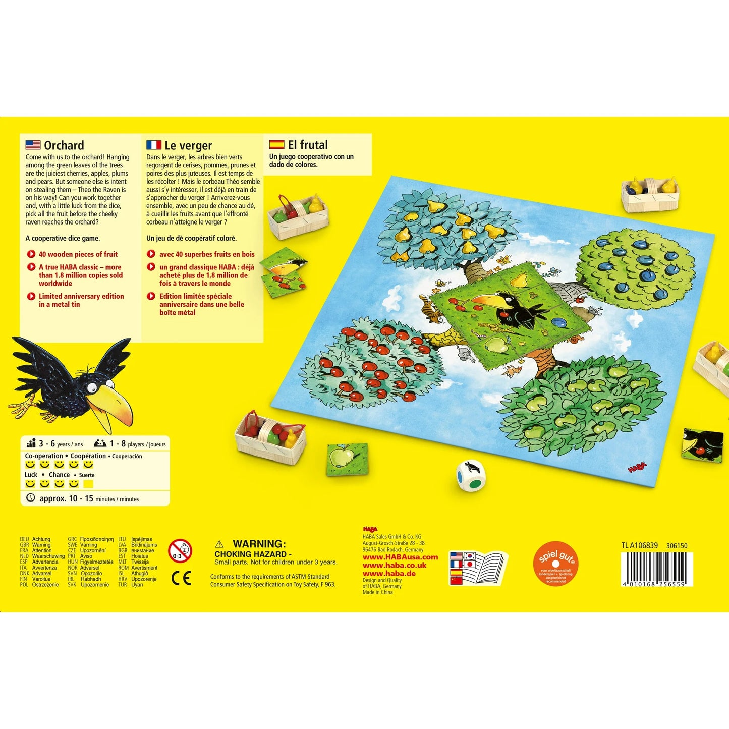 Haba Orchard Game Four Fruit-trees Version 果園裡的烏鴉與四棵果樹 合作記憶遊戲