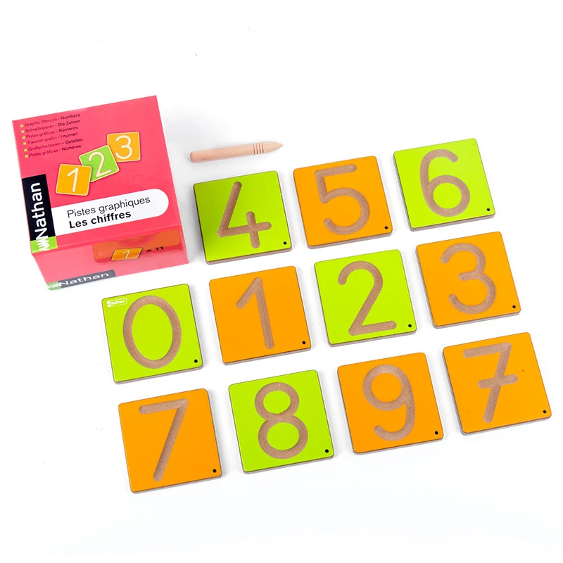 Nathan Touch & Move Pre-writing and Drawing Board - Numbers 0-9 Set of 10 pcs 學前寫字及繪畫訓練板 - 數字 0-9 共10塊套裝