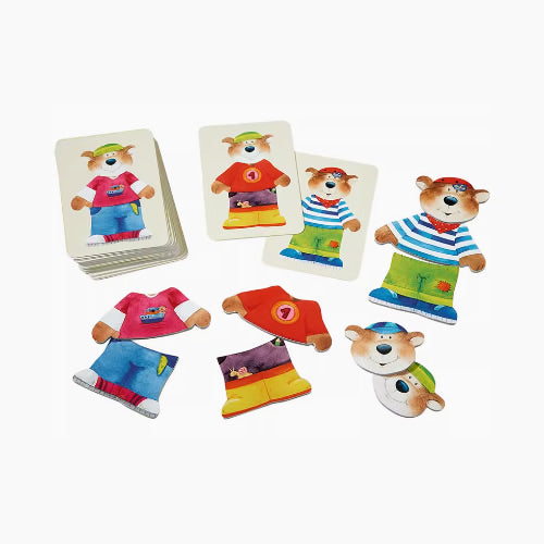 HABA Little Teddy Memory Game BeanSpout Edition 泰迪熊穿衣服 記憶遊戲