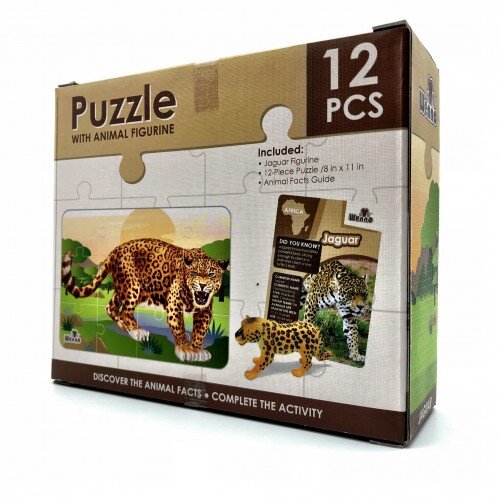 Wenno Puzzle 12 pcs with Animal Figurine - Jaguar