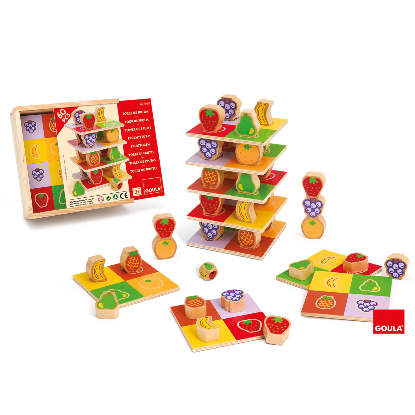 Goula Tower of Fruits Color & Number Stacking Game 水果塔配對疊高遊戲