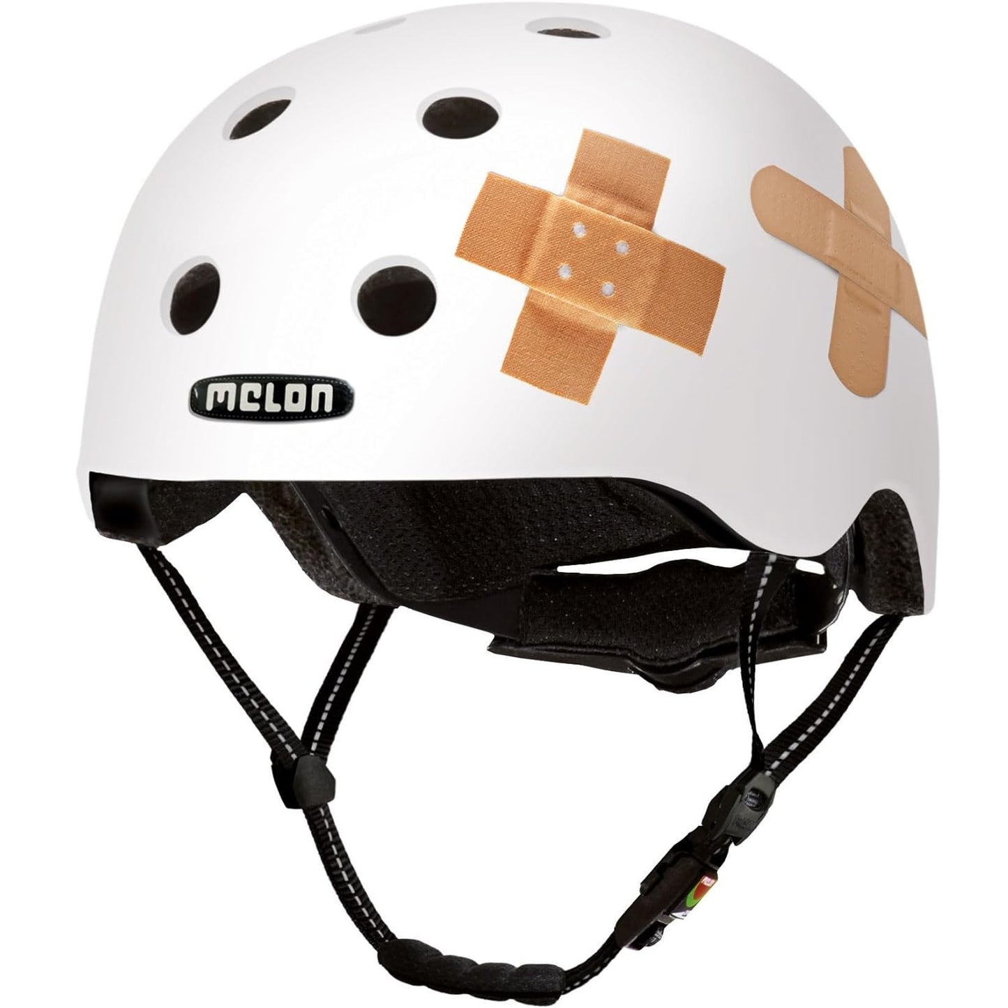 Melon Kid Helmet Urban Active Plastered White Color Germany 德國超輕透氣 幼兒頭盔 抹灰白色 藥水膠布圖案 XXS-S 46-52cm