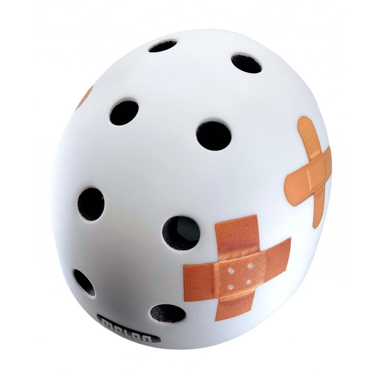 Melon Kid Helmet Urban Active Plastered White Color Germany 德國超輕透氣 幼兒頭盔 抹灰白色 藥水膠布圖案 XXS-S 46-52cm