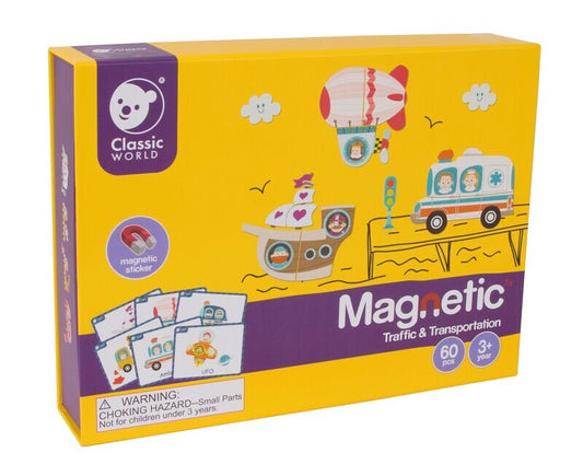 Classic World 20026 Magnetic Game Box: Traffic & Transportation 磁性遊戲盒-交通運輸