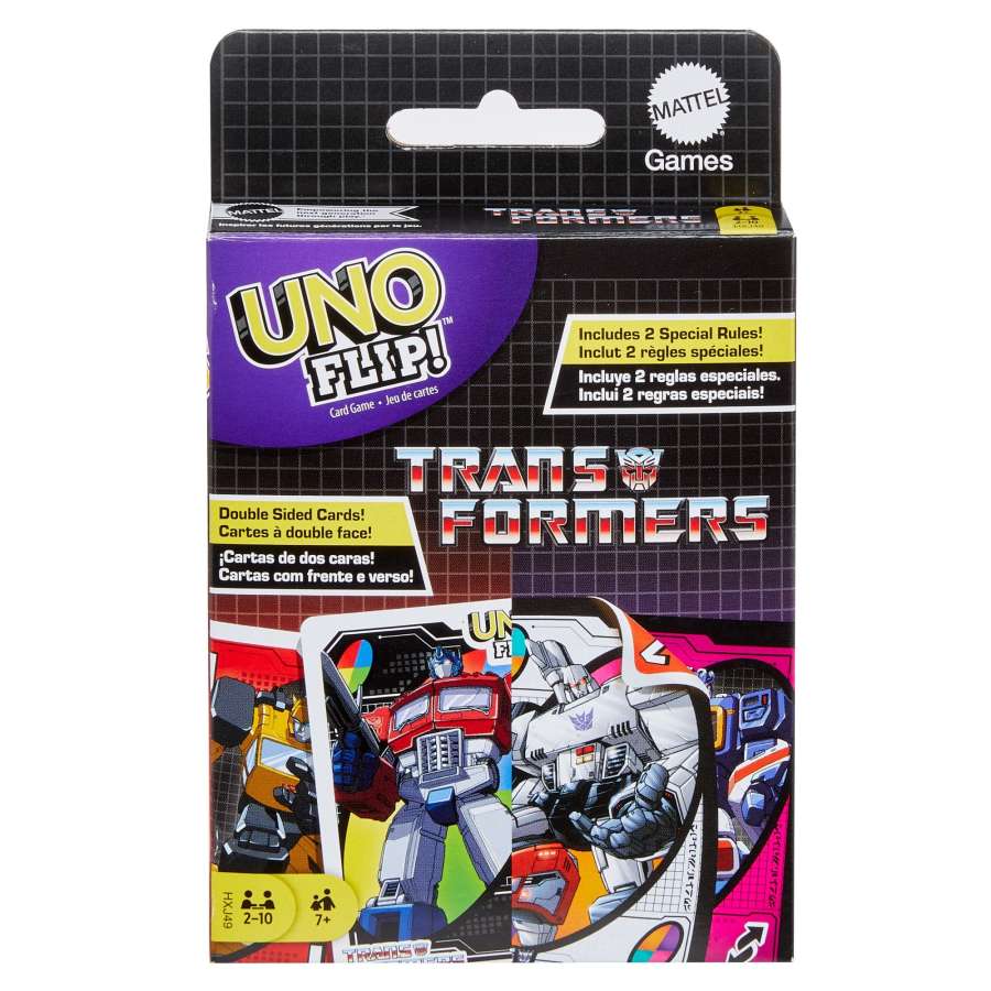 UNO Flip Transformers Card Game 反轉UNO 變形金剛紙牌遊戲