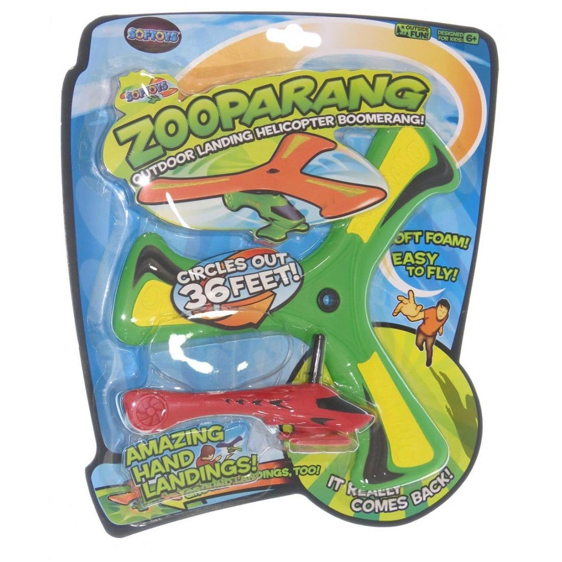 Softoys Zooparang Helicopter Boomerang 直昇機回力鏢拋接運動玩具