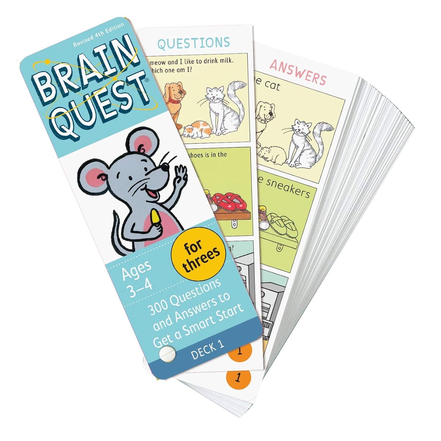 Brain Quest for Threes Q&A Cards: 300 Questions and Answers to Get a Smart Start. for Threes 問答卡：300 個問題與答案