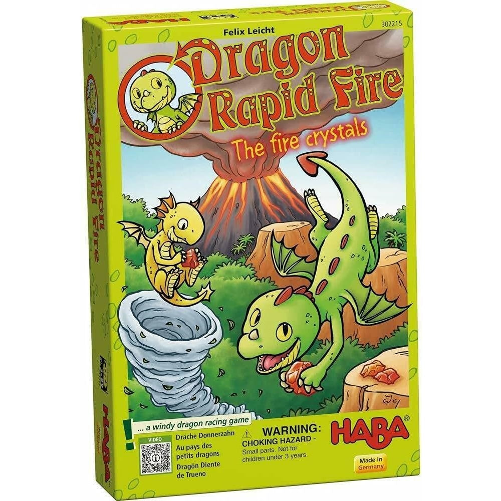 HABA 302215 Dragon Rapid fire- The Fire Crystals A fast-paced Dice Race Game 小火龍水晶採集遊戲