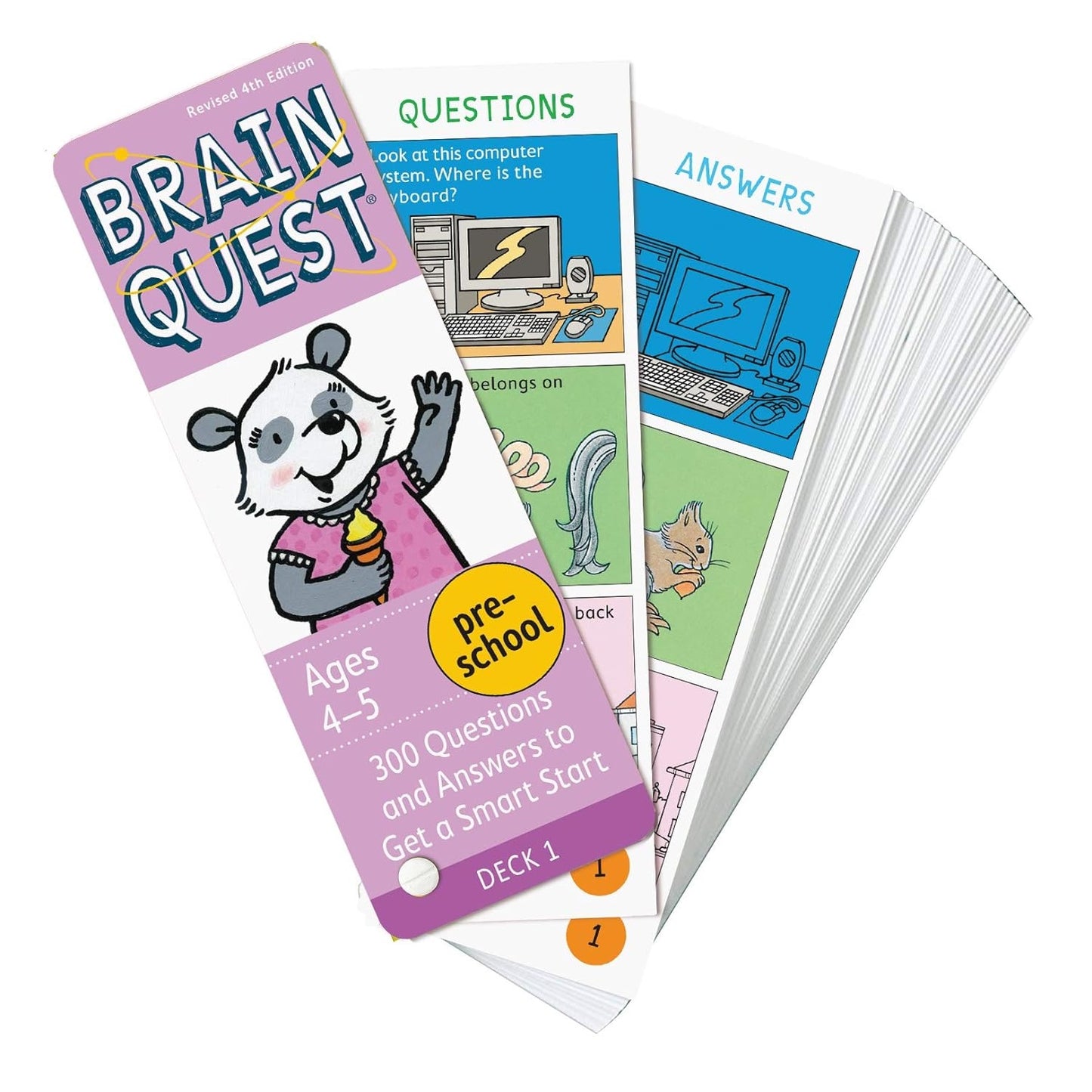 Brain Quest Preschool Q&A Cards: 300 Questions and Answers to Get a Smart Start 學前問答卡：300 個問題和答案