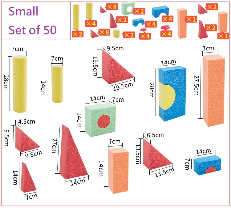 Soft Foam Building Blocks Contruction Kid Game 柔軟泡沫積木兒童建築遊戲