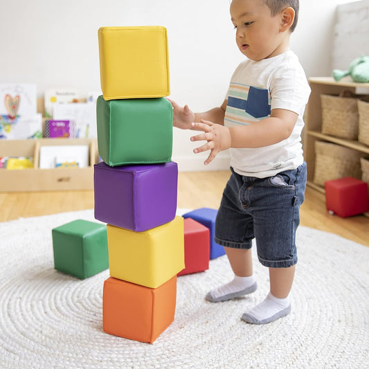 Softy Play Patchwork Toddler Building Blocks Set of 12 件套裝 幼兒立方軟體積木