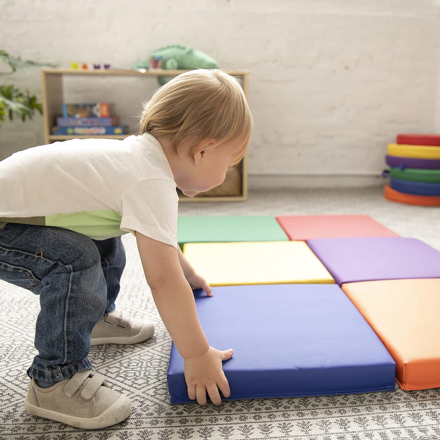 Softy Play Square Floor Cushions with Handles Set of 6 件套裝 方形地墊