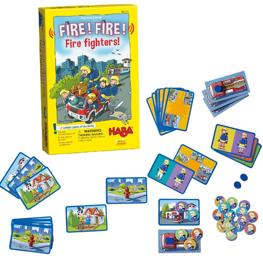 Haba 301912 Fire! Fire! Fire Fighters! Fast-paced Game of Skill 救火！救火！缺值消防員！搶先找拍遊戲