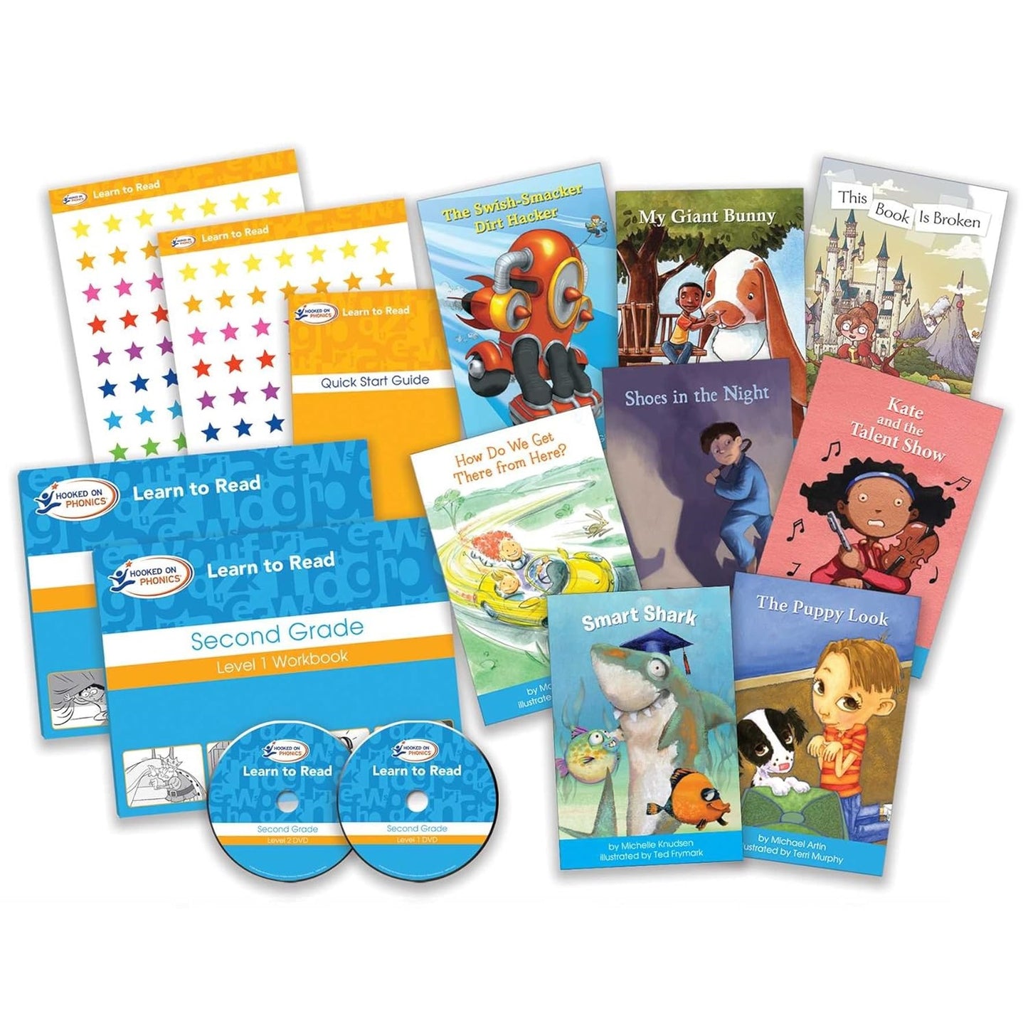 Hooked on Phonics Learn to Read - Second Grade: Set 1 & 2 Complete Set (Ages 7-8)