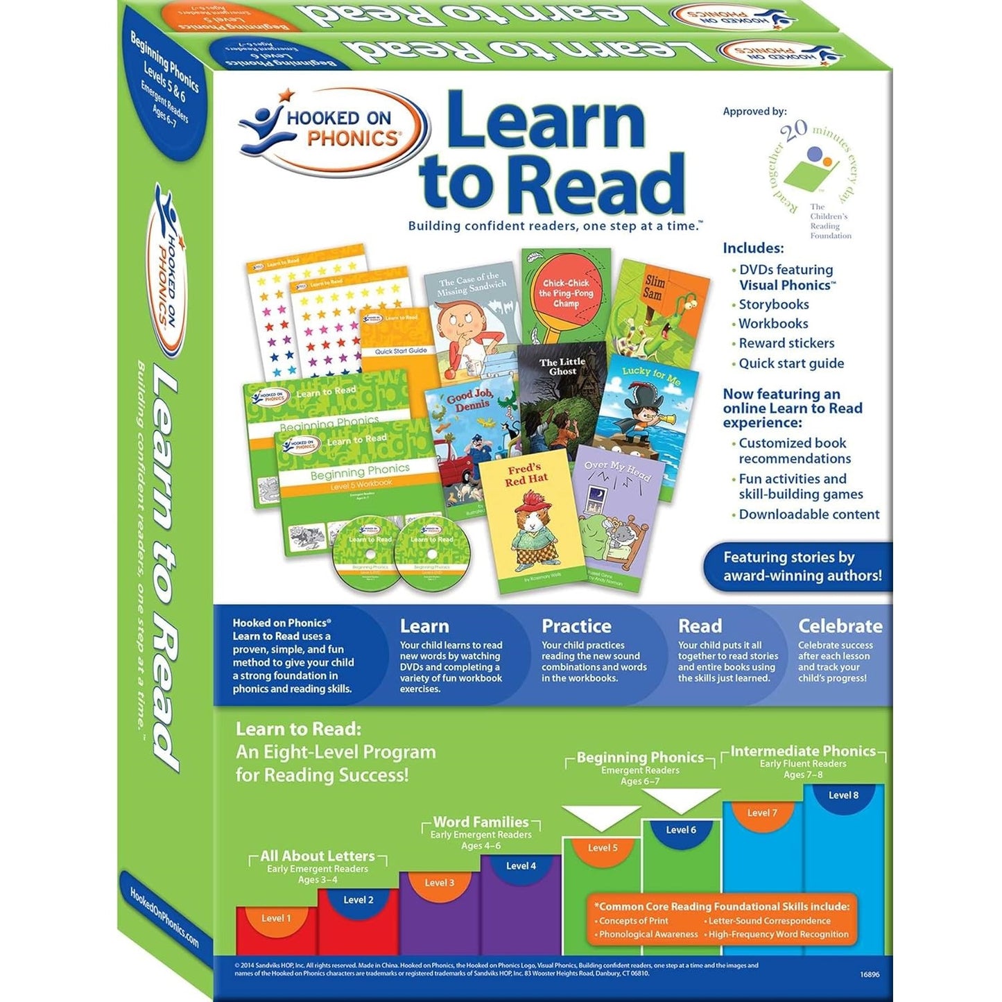 Hooked on Phonics Learn to Read  First Grade Set 1 & 2 Ages 6-7