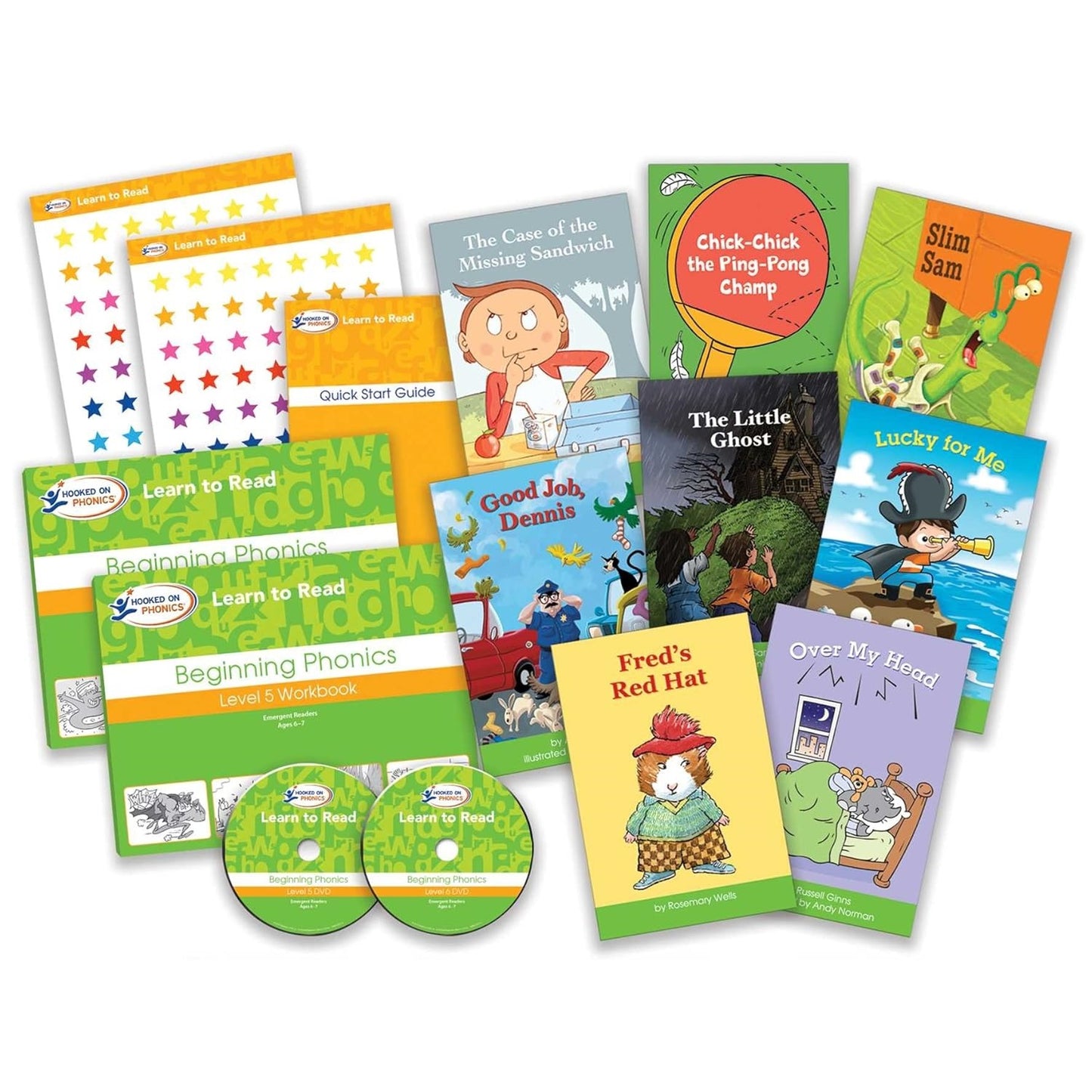 Hooked on Phonics Learn to Read  First Grade Set 1 & 2 Ages 6-7