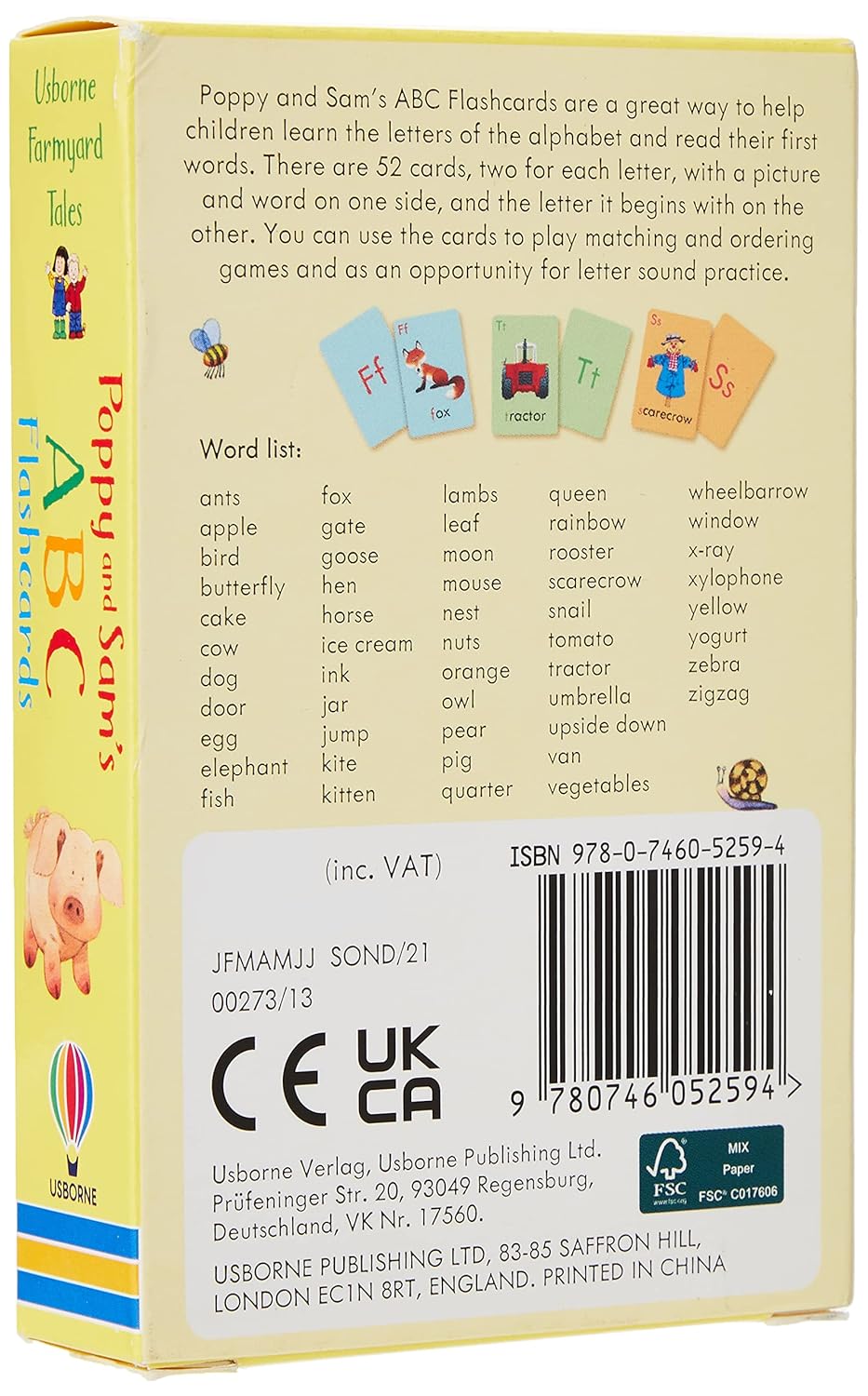 Usborn Farmyard Tales Poppy and Sam's ABC Look & Find Flashcards 找找看英語遊戲圖卡