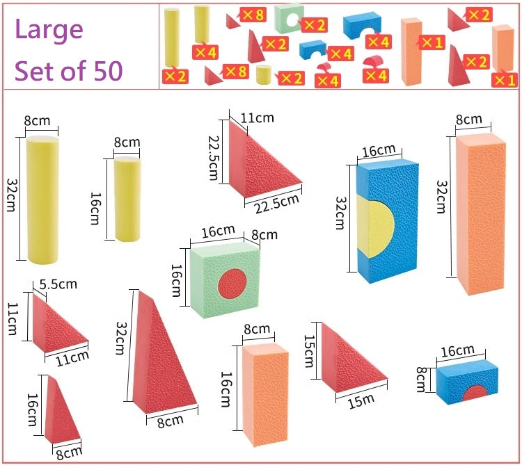 Soft Foam Building Blocks Contruction Kid Game 柔軟泡沫積木兒童建築遊戲