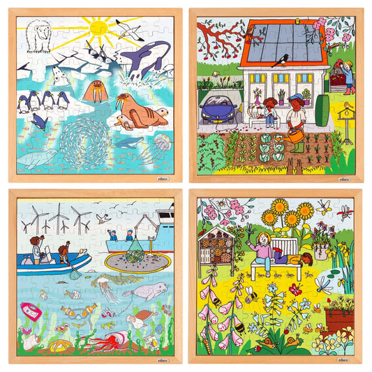 Educo Nature & Climate Puzzle: Sustainable House 100 pieces 自然與氣候拼圖 - 可持續住房 (100片)