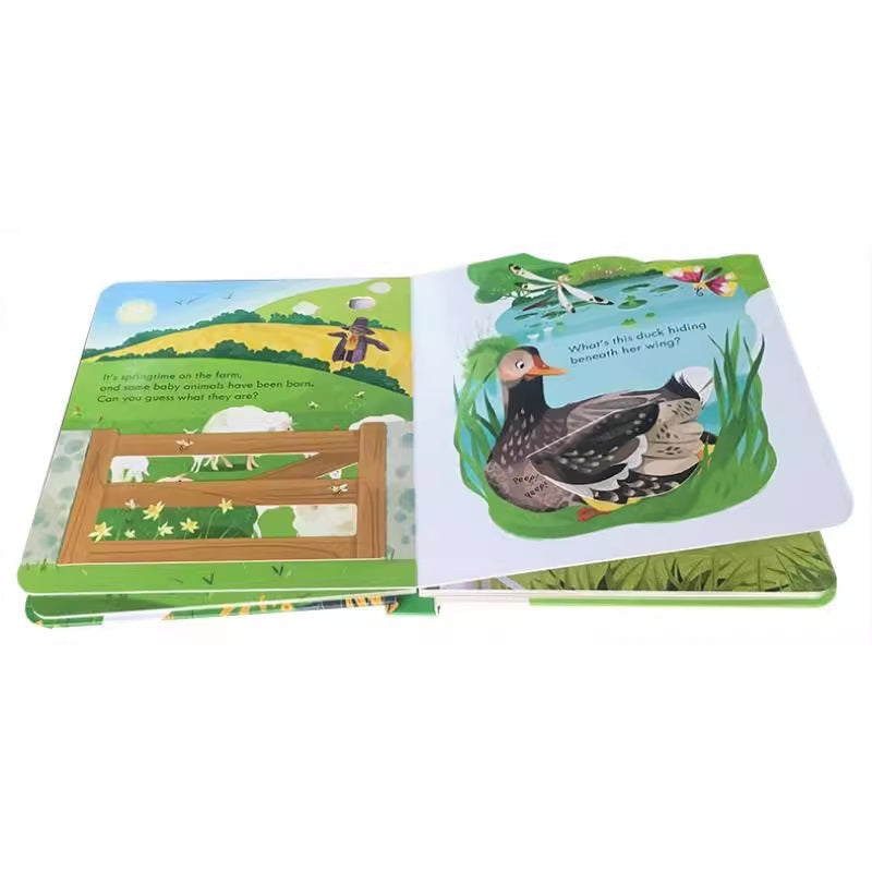 Usborne Peep inside the Farm 偷偷看農場揭秘 幼兒小翻頁紙板書