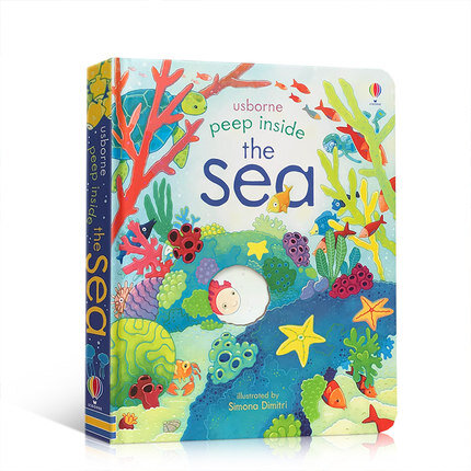 Usborne Peep inside The Sea 偷偷看海洋揭秘 幼兒小翻頁紙板書