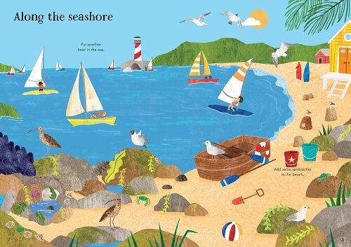 Usborne Little First Stickers Seashore Little First Stickers Seashore 貼紙書