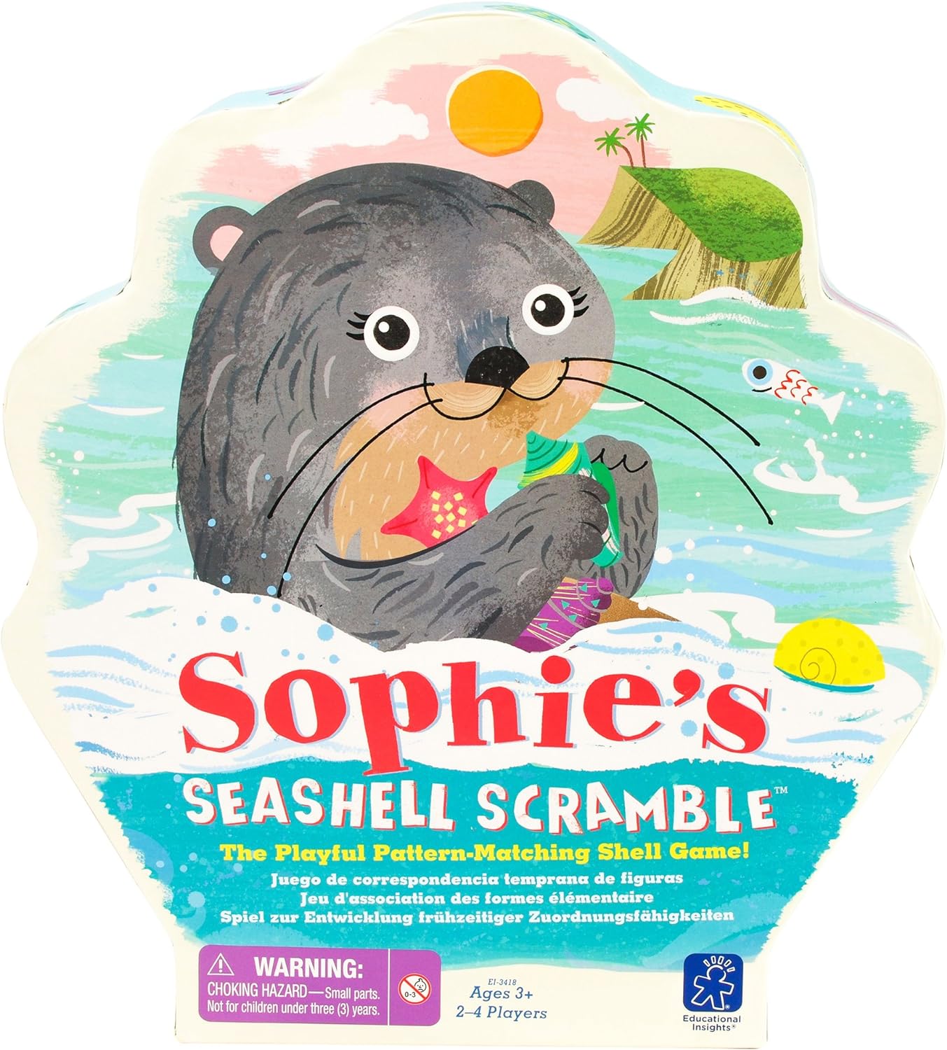 Educational Insights Sophie's Seashell Scramble Patterns & Matching Fine Motor Skills Game