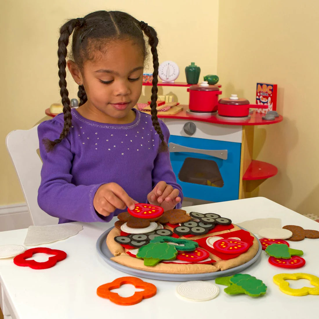 Melissa & Doug Felt Play Food - Pizza Set 毛氈遊戲食物 - 披薩套件