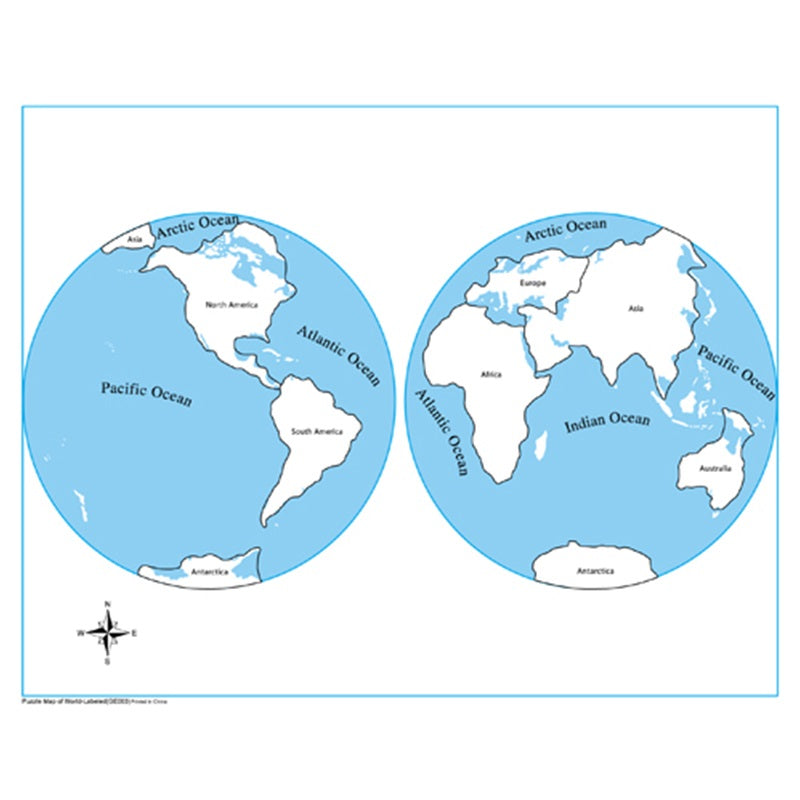 Kindermatic Montessori Puzzle Map of World Part 蒙特梭利 世界地圖