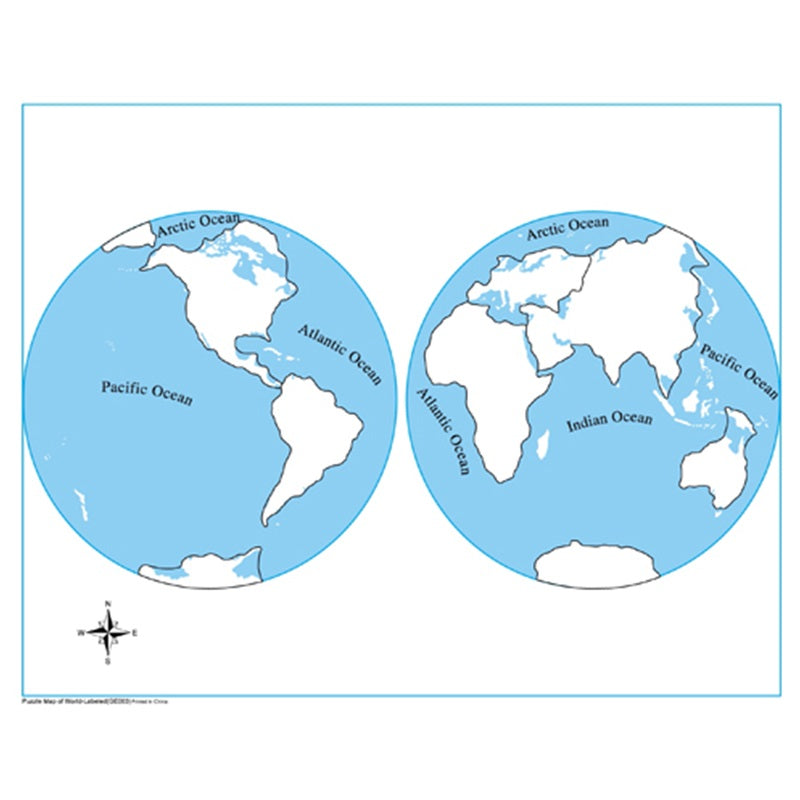 Kindermatic Montessori Puzzle Map of World Part 蒙特梭利 世界地圖