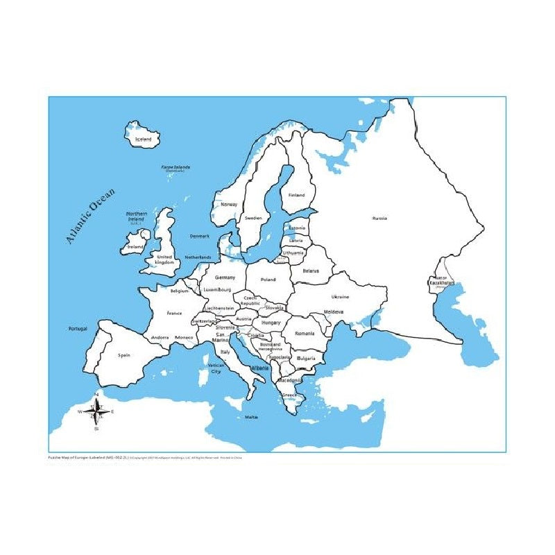 Kindermatic Montessori Puzzle Map of Europe 蒙特梭利 歐洲地圖