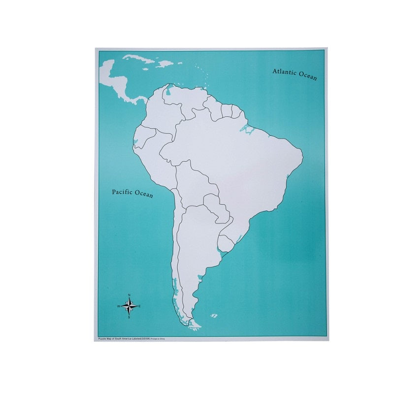 Kindermatic Montessori Puzzle Map of South America 蒙特梭利 南美洲地圖