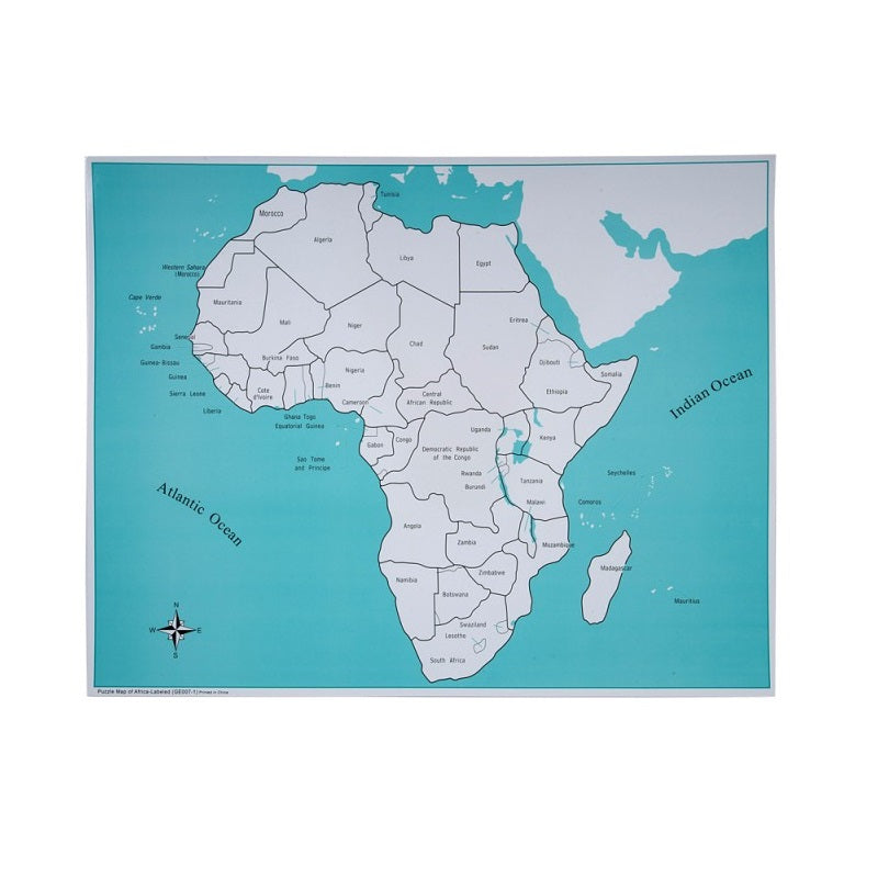 Kindermatic Montessori Puzzle Map of Africa 蒙特梭利 非洲地圖