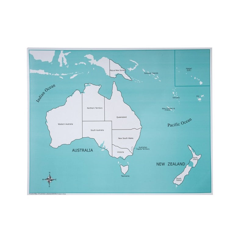 Kindermatic Montessori Puzzle Map of Australia 蒙特梭利 澳洲地圖