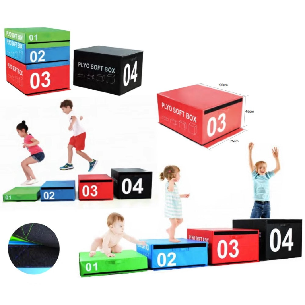 Soft Plyo Jump Boxes Set of 4 經典跳箱4件套