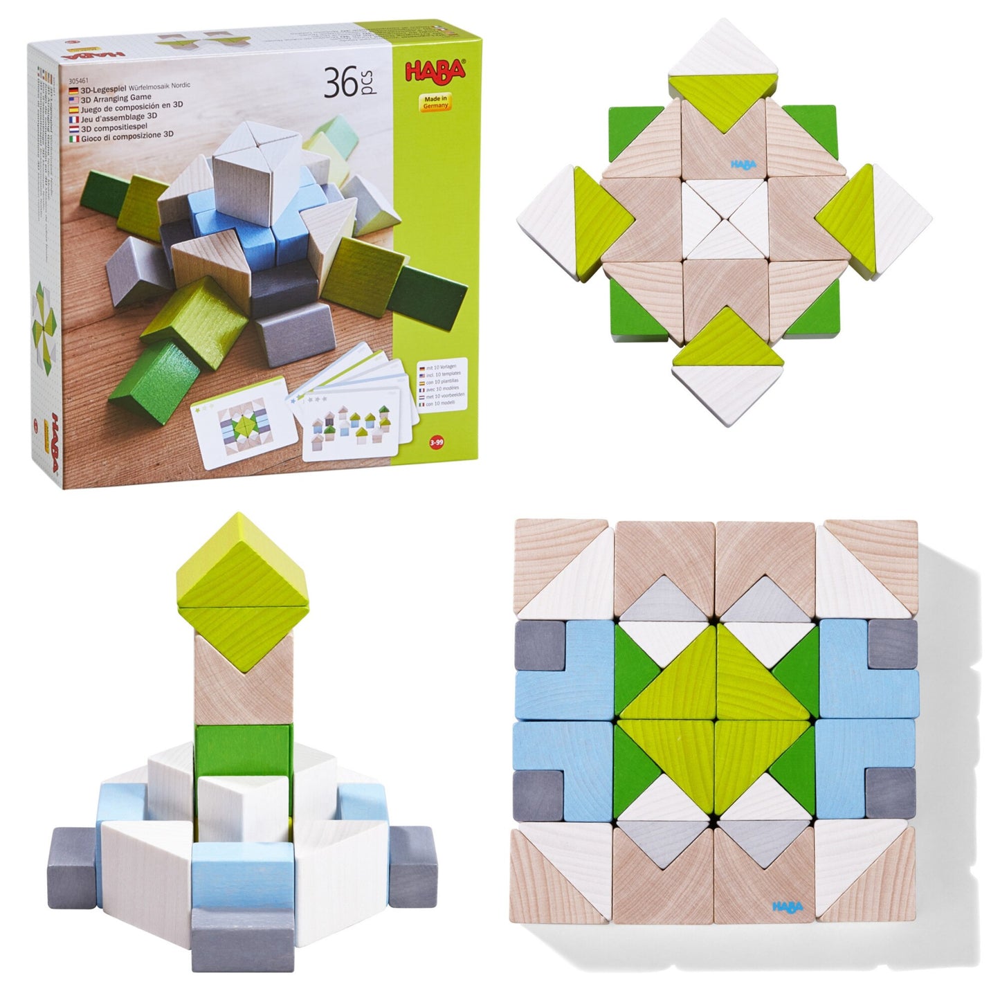 HABA 305461 3D Arranging Game with Activities Card 看圖拼積木遊戲