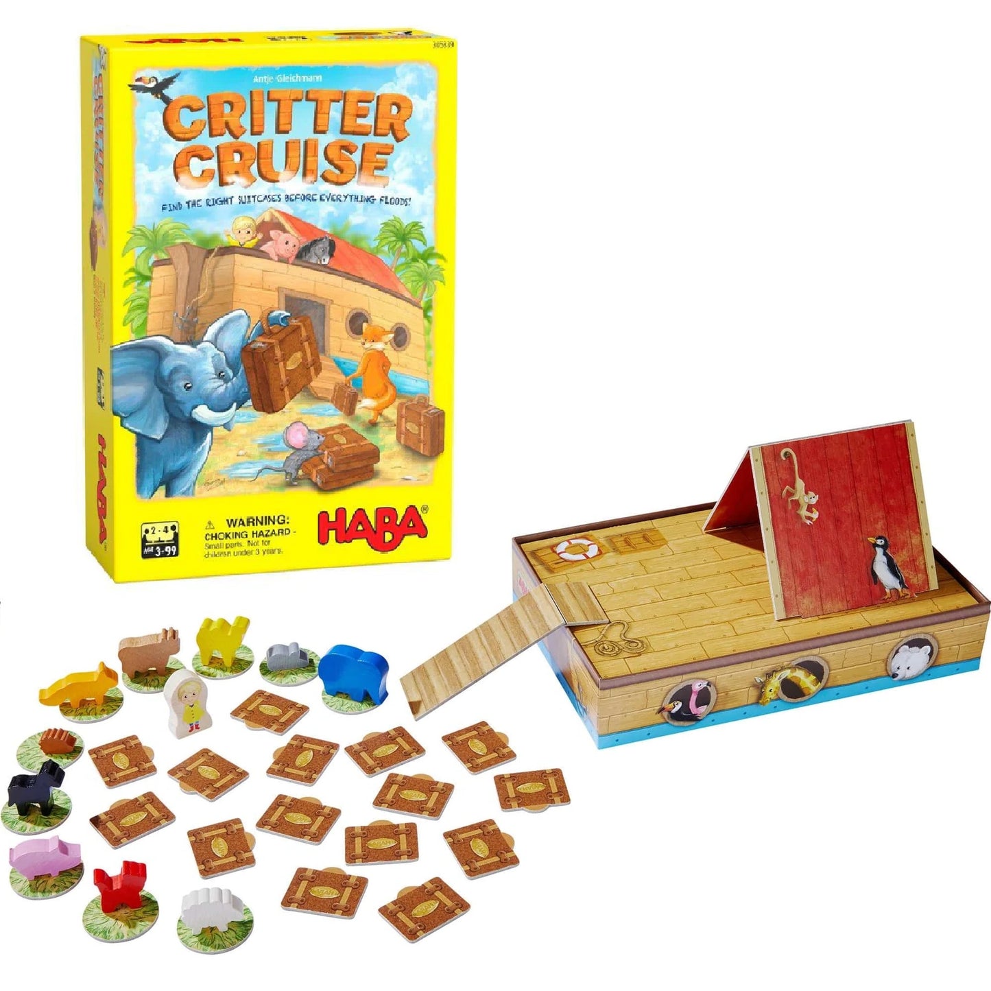 Haba 305839 Critter Cruise Cooperative Noah's Ark Memory Game 挪亞方舟合作記憶遊戲