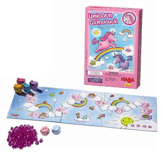 Haba 301256 Unicorn Glitterluck - Cloud Crystals Game 獨角獸莉莉水晶雲朵 收集寶石遊戲