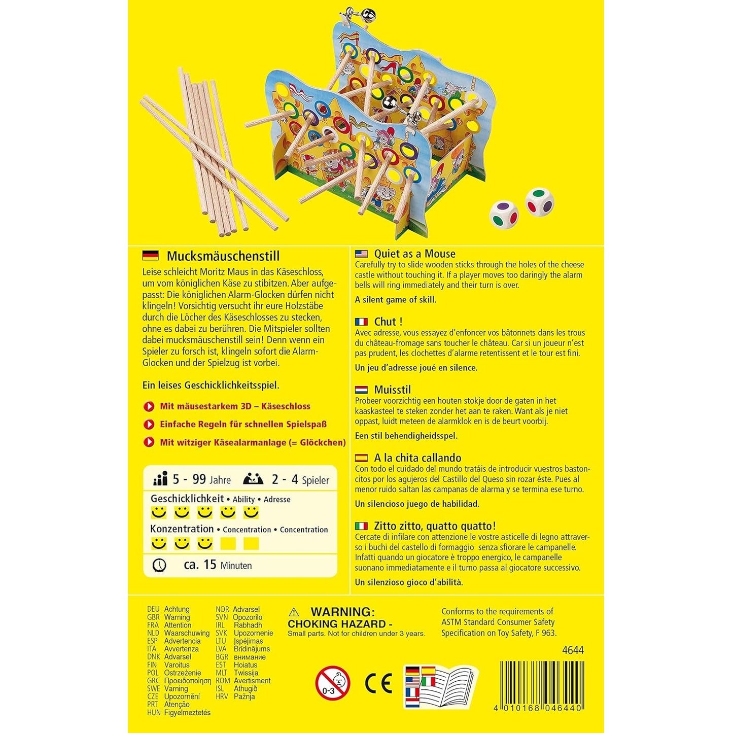 Haba 4644 Quiet as a Mouse A Silent Game of Skill 保持安靜 穩定的小手操作遊戲