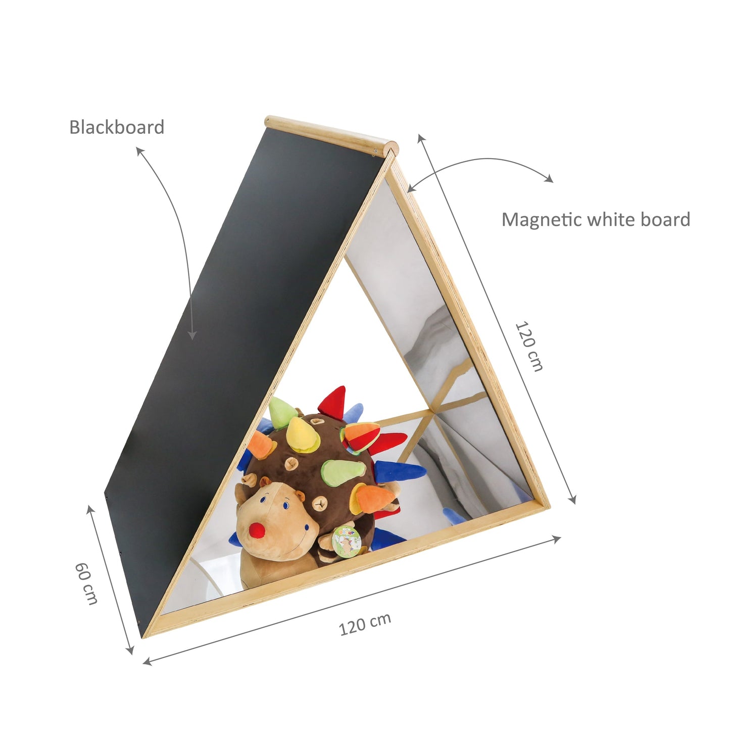 Triangular Play Mirror With Whiteboard and Blackboard  多功能 亞克力三面鏡附有黑板和白板