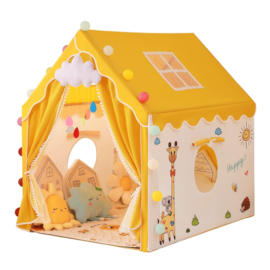 Kids Play Tent with Padded Mat and Light