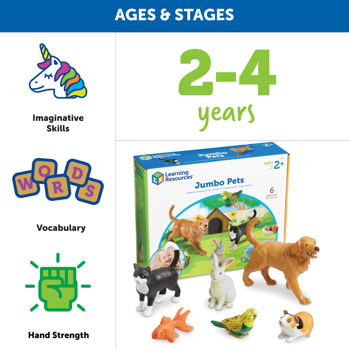 Learning Resources Jumbo Domestic Pets