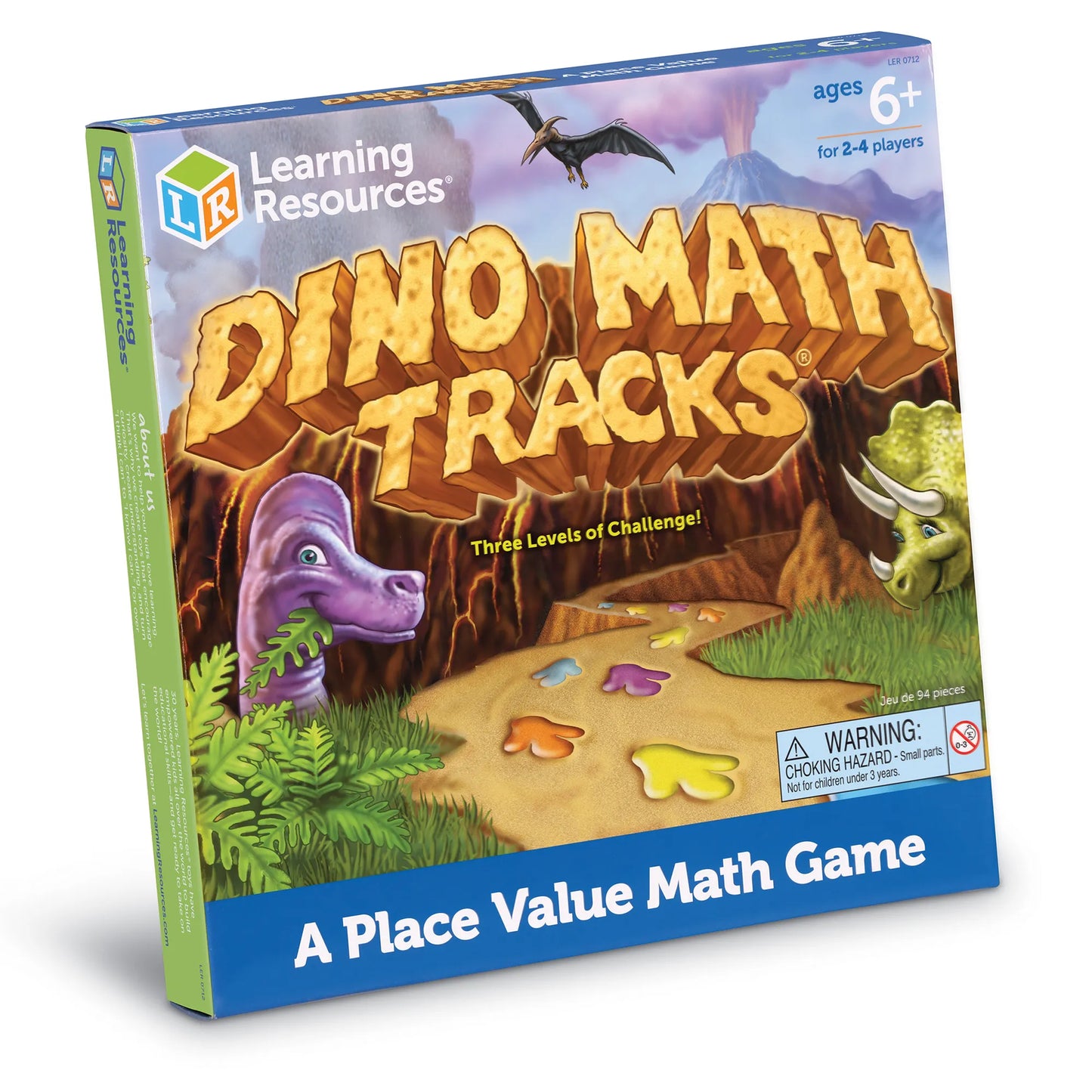 Learning Resources Dino Math Tracks Place Value Game